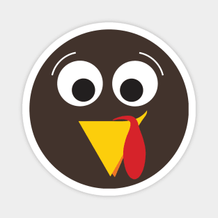 Funny Thanksgiving Turkey Face Magnet